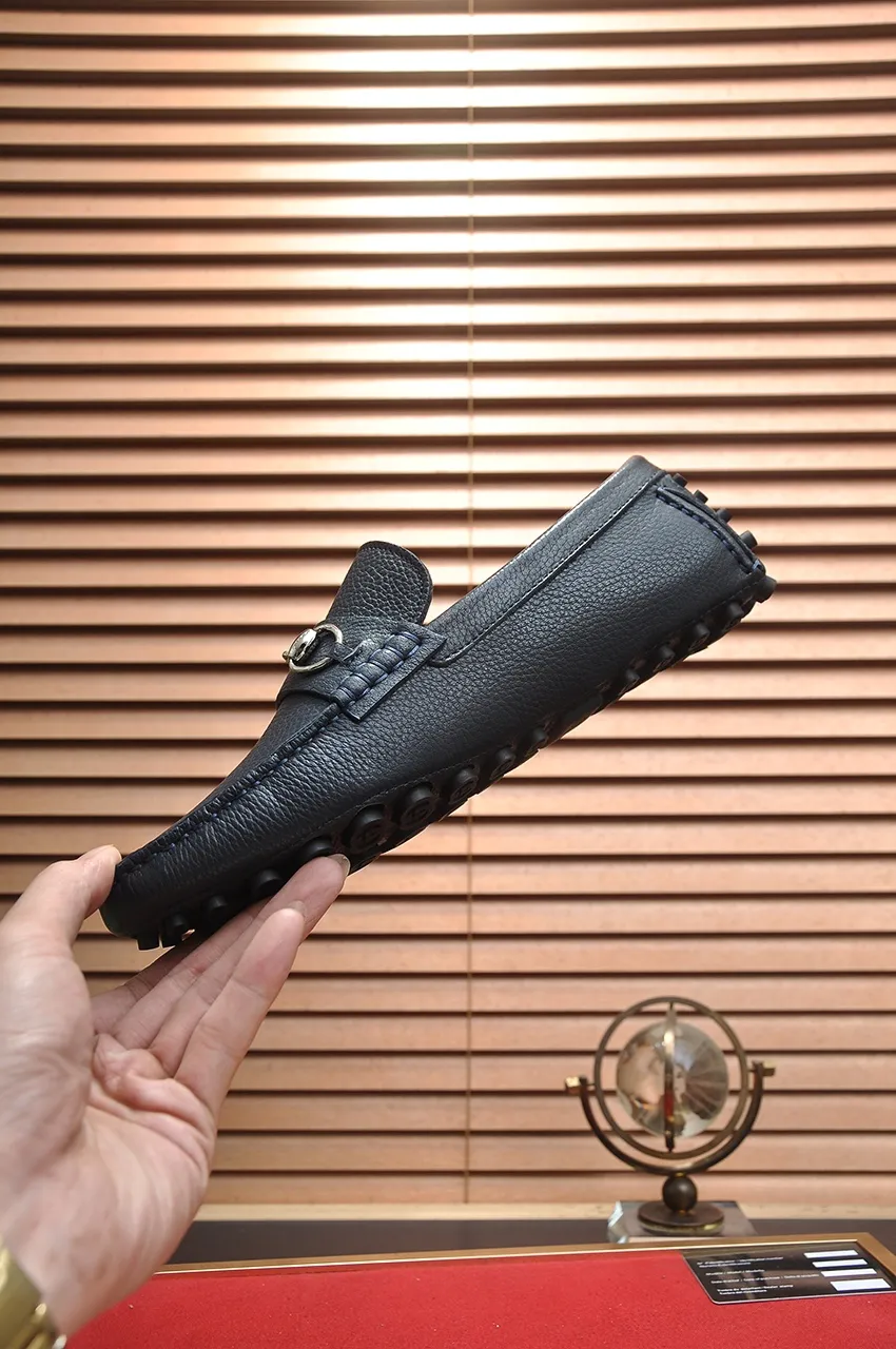 Men's Men's Shoes💰420💶【GUCCI】 (High-end Niuli) New 🍀Gucci*——Gucci Doudou Shoes! Made of imported original cowhide, the inner top layer is comfortable cowhide lining! Original wear-resistant rubber outsole! High quality products! Code number 38-44!